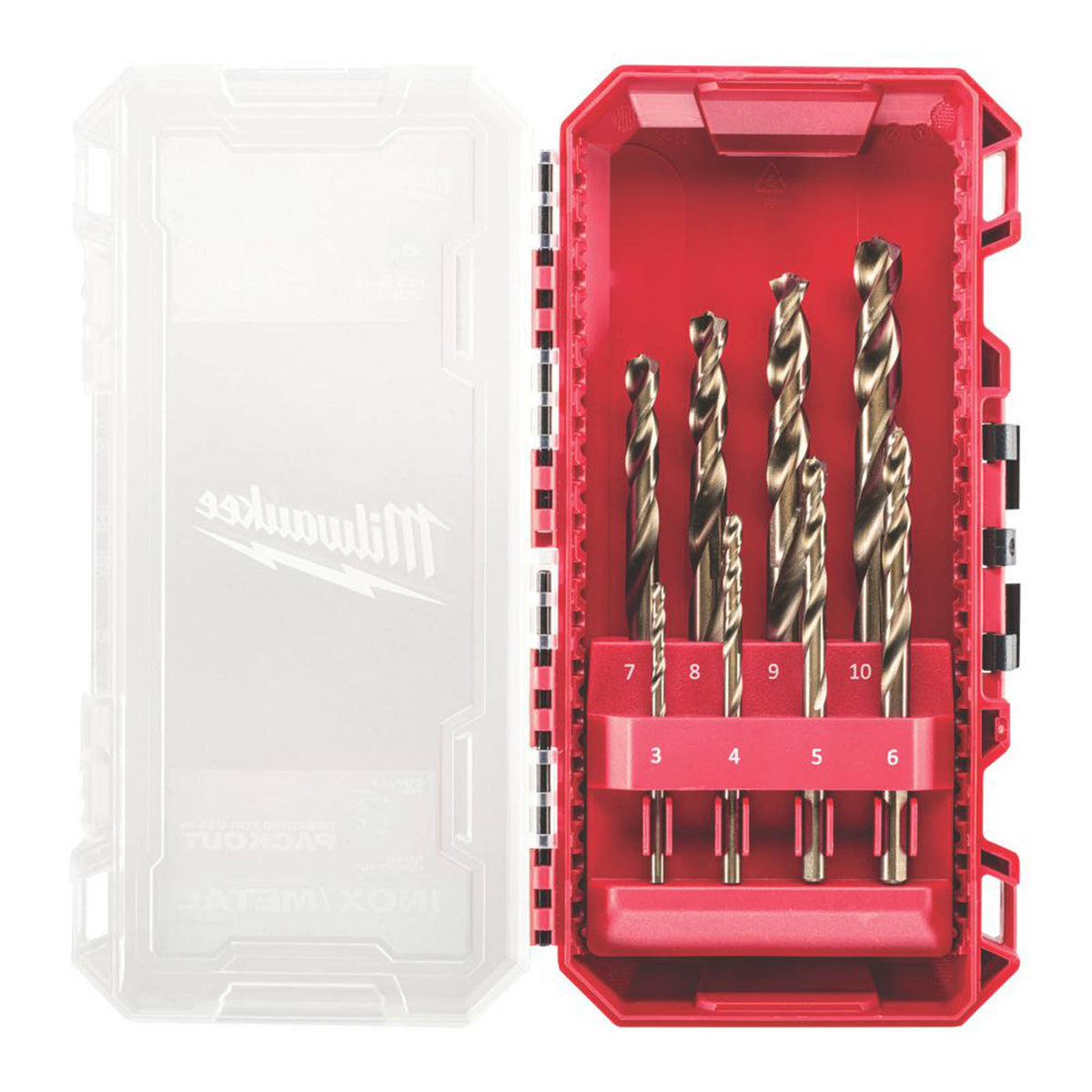 Milwaukee Straight Shank Metal Cobalt HSS Drill Bits 8 Piece Set - Image 1