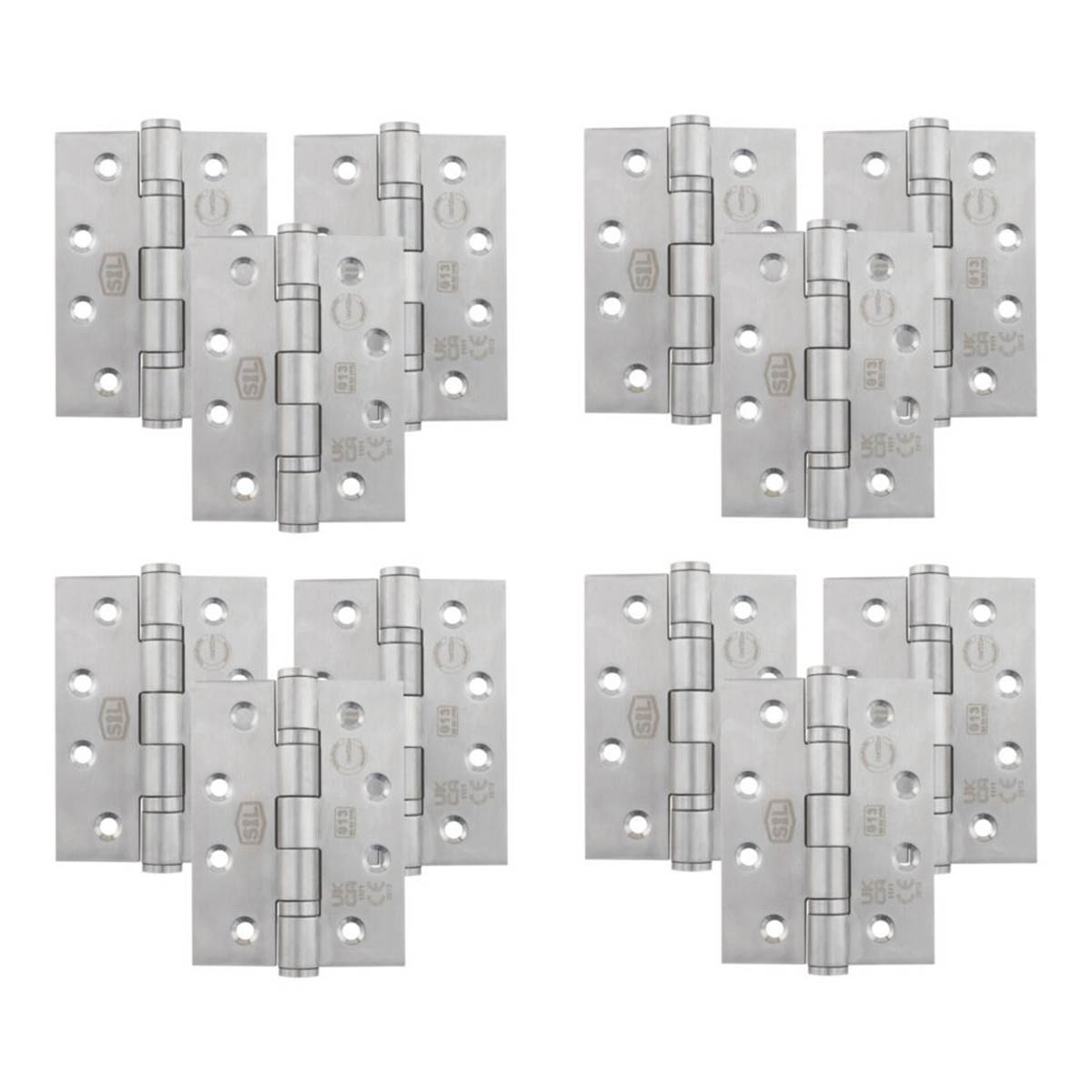 Smith & Locke Door Hinges Fire Rated Stainless Steel 13 Grade 102 x 76mm 15 Pack - Image 2