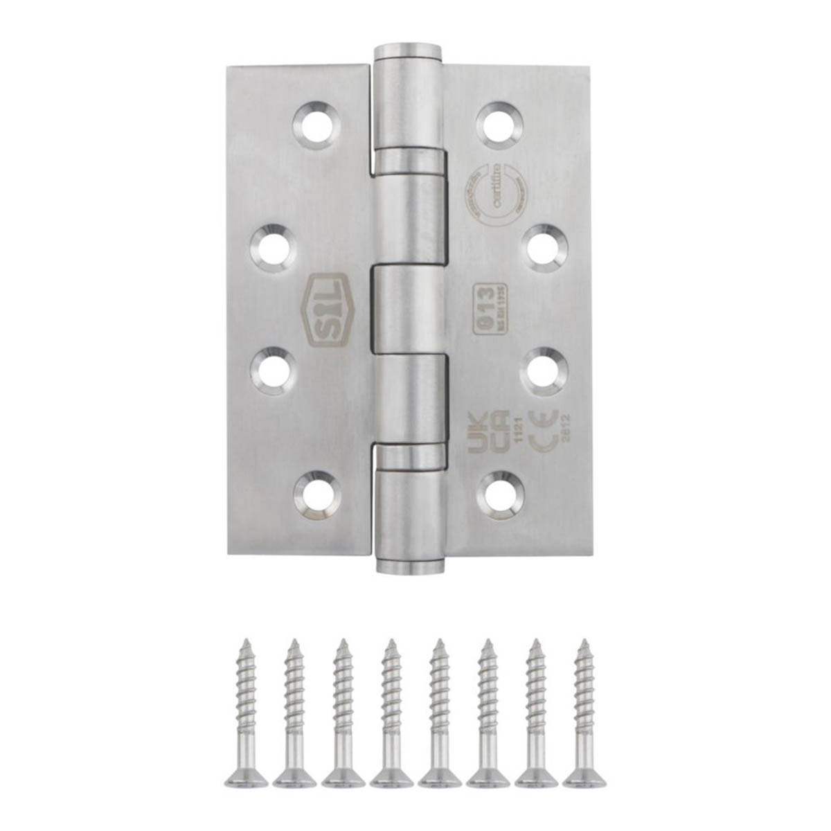 Smith & Locke Door Hinges Fire Rated Stainless Steel 13 Grade 102 x 76mm 15 Pack - Image 3
