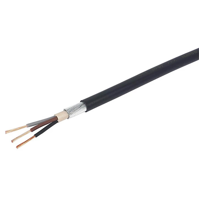 Prysmian Cable 3 Core 6943X Black Heavy Duty 36A Compact Durable 2.5mm² x 25m - Image 1