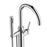 Freestanding Bath Filler Tap Handheld Shower Chrome Bathroom Floor Mounted - Image 3