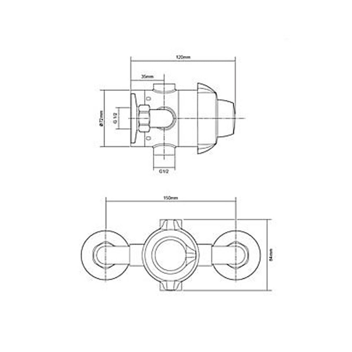 Triton Thermostatic Mixer Shower Chrome 5 Spray Pattern Round Head Bathroom - Image 4