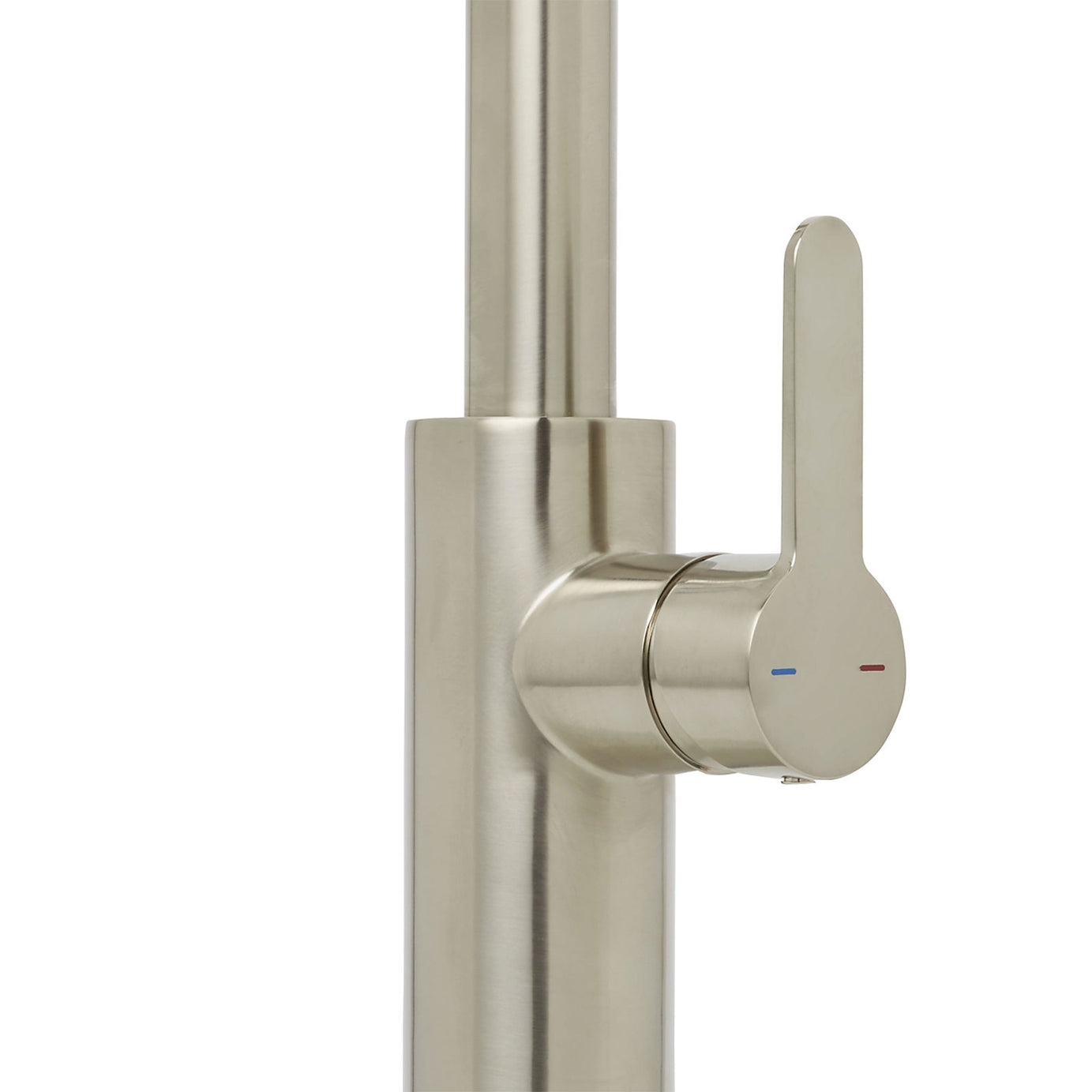 Kitchen Sink Tap Mixer Nickel Effect Single Lever Swivel Spout Modern Faucet - Image 2