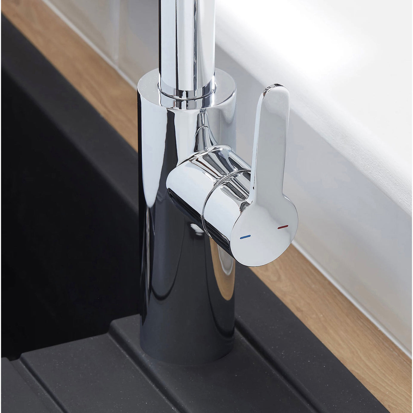 Kitchen Tap Mixer Pull Out Chrome Single Lever Swivel Spout Modern Faucet - Image 4