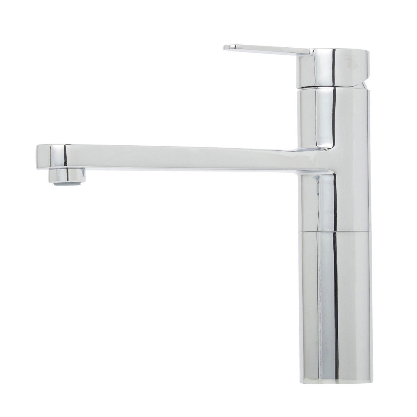 Kitchen Tap Top Lever Brass Metal Alloy Chrome Effect Compression Swivel Spout - Image 1