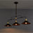 Industrial 3 Lamp Pendant Ceiling Light LED Bronze Effect Dimmable Living Areas - Image 2