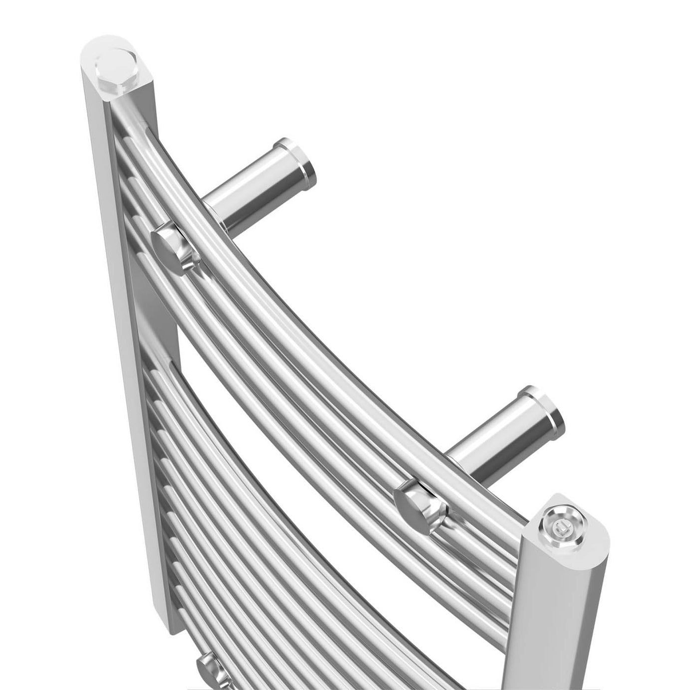 Flomasta Towel Rail Radiator Chrome Curved Bathroom Warmer Ladder (H)70x(W)40cm - Image 10