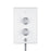 Mira Electric Shower White 4 Spray Pattern Round Head Bathroom Modern 9.5kW - Image 4