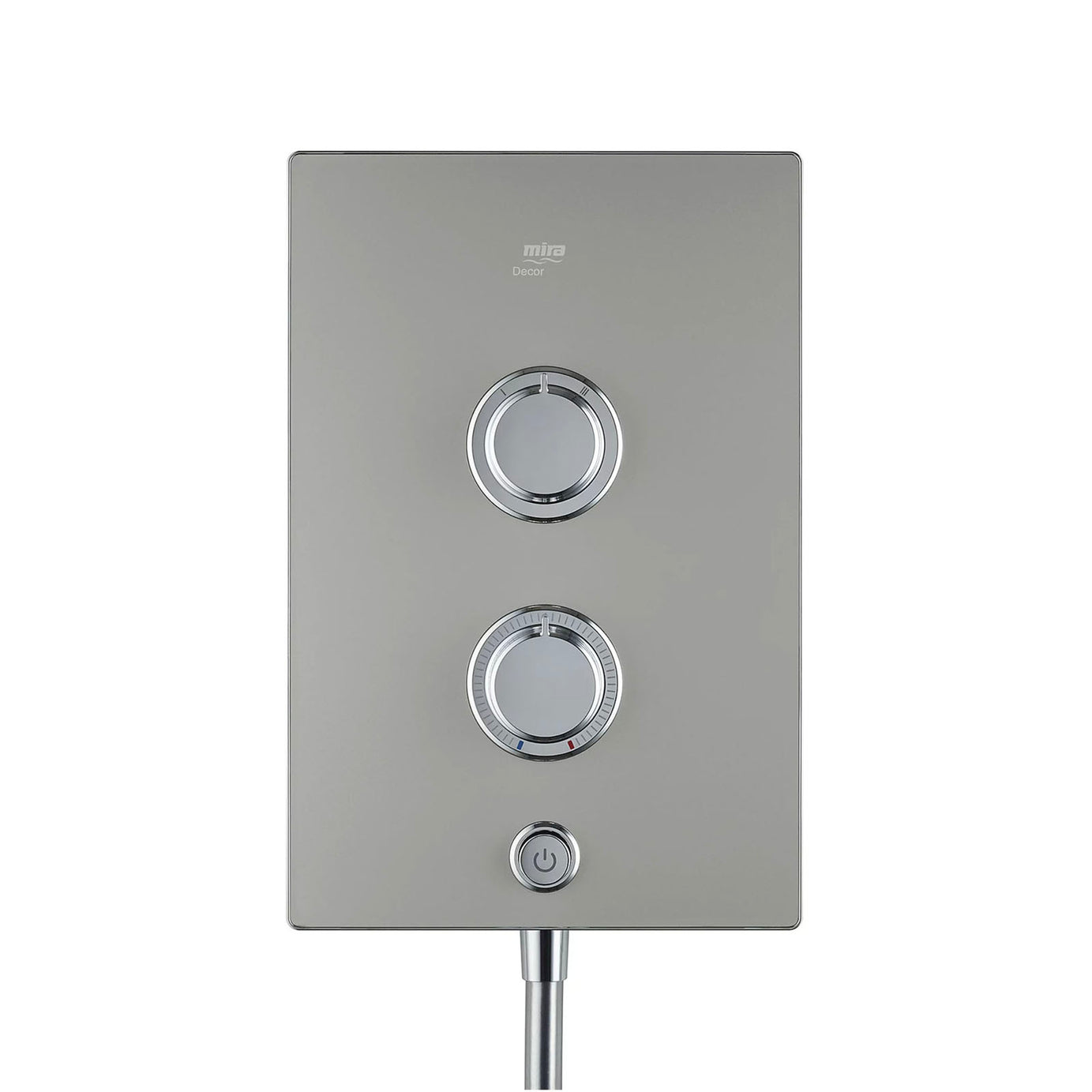 Mira Electric Shower 10.8kW Silver Single Spray Pattern Twin Round Head Bathroom - Image 3
