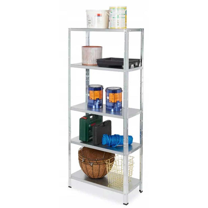 Shelving Storage Unit 5 Tier Garage Workshop Metal Heavy Duty Racking Boltless - Image 2