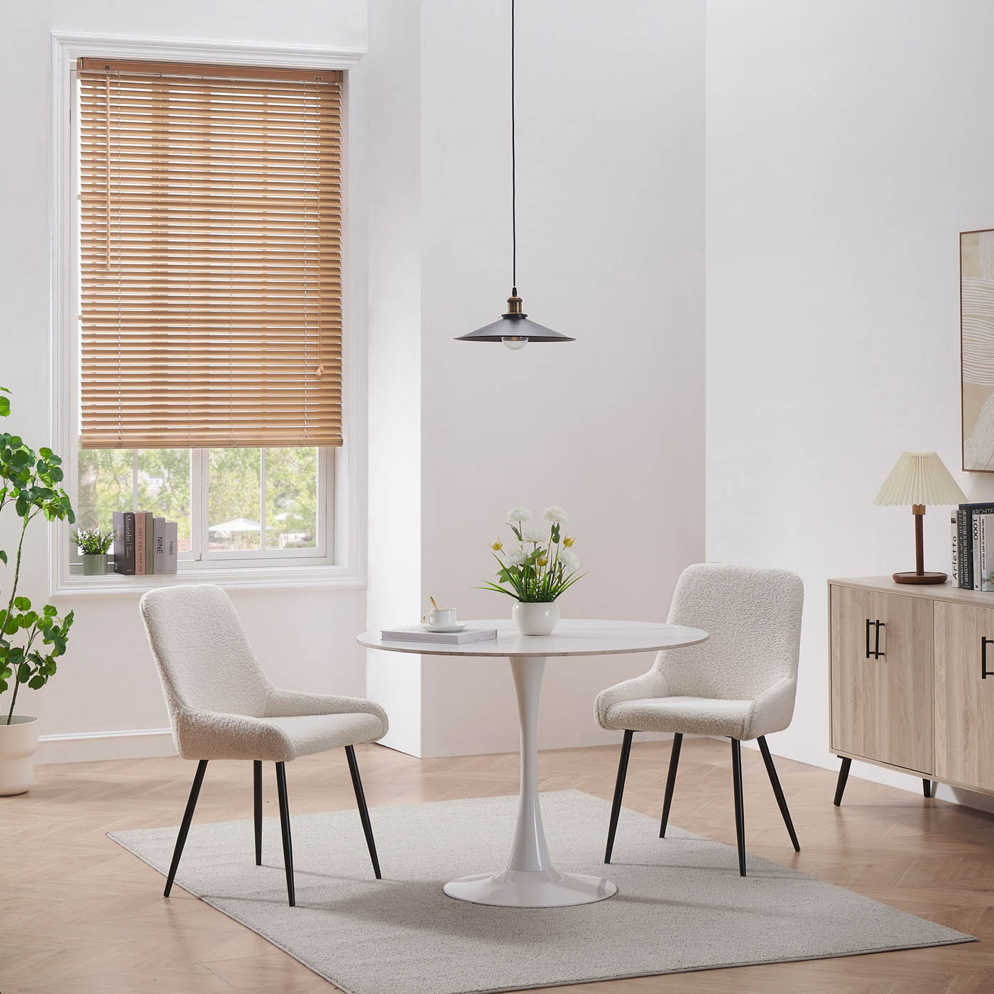 Venetian Window Blinds Wood Natural Oak Effect Indoor Home Office 180x180cm - Image 6