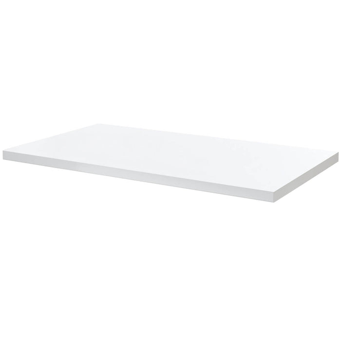 Bathroom Worktop Gloss White Chipboard (T) 2.8cm x (L) 100cm x (W) 45.2cm - Image 1