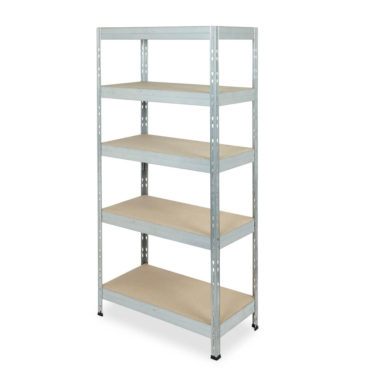 Garage Shelving Unit 5 Tier Racking HDF Steel Grey (H)1800mm (W)900mm (D)450mm - Image 1
