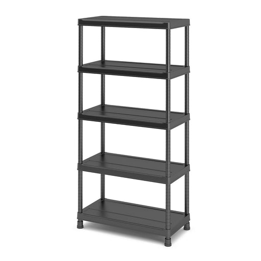 Shelving Unit 5 Tier Plastic Heavy Duty Racking Garage Storage Shelves - Image 1