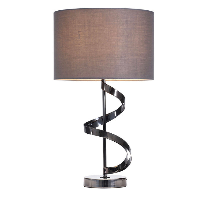 Inlight Table Bedside Light Lamp Aitne Spiral Polished Black Chrome Effect - Image 3