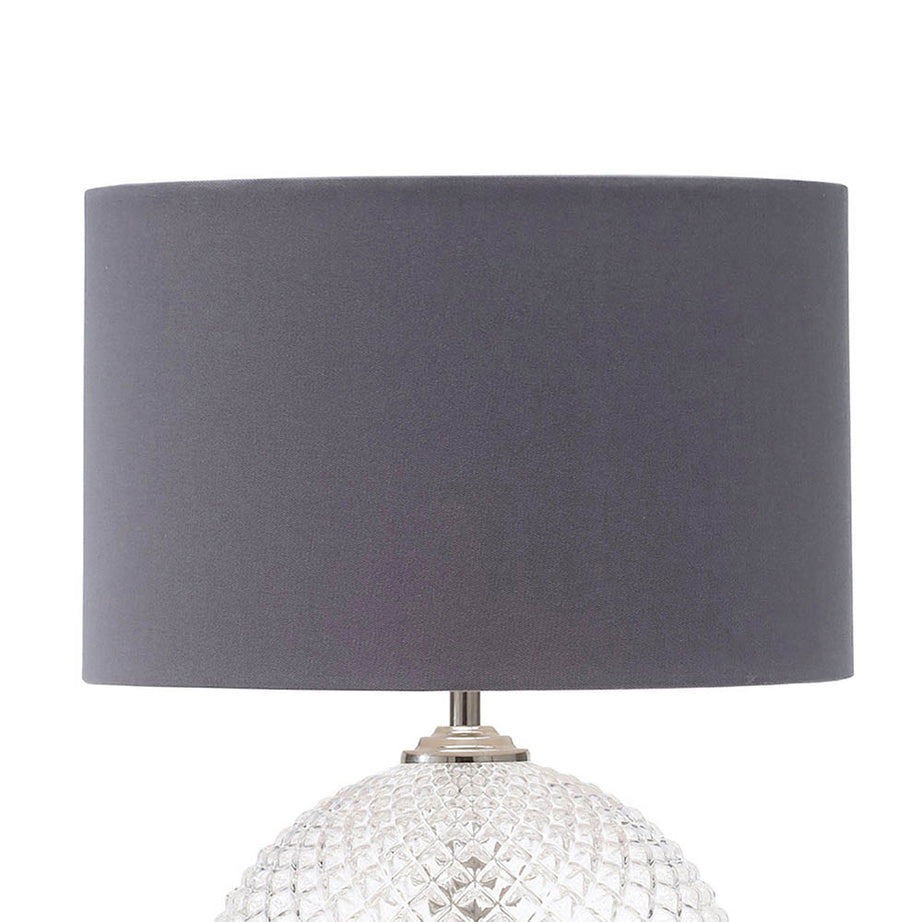 Table Lamp Bedside Light Pineapple Grey Shade Bedroom Living Room Modern 42W - Image 4