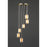 Ceiling Light 6 Way Multi Arm Hanging Satin Glass Metal Brass Effect Glass Shade - Image 1