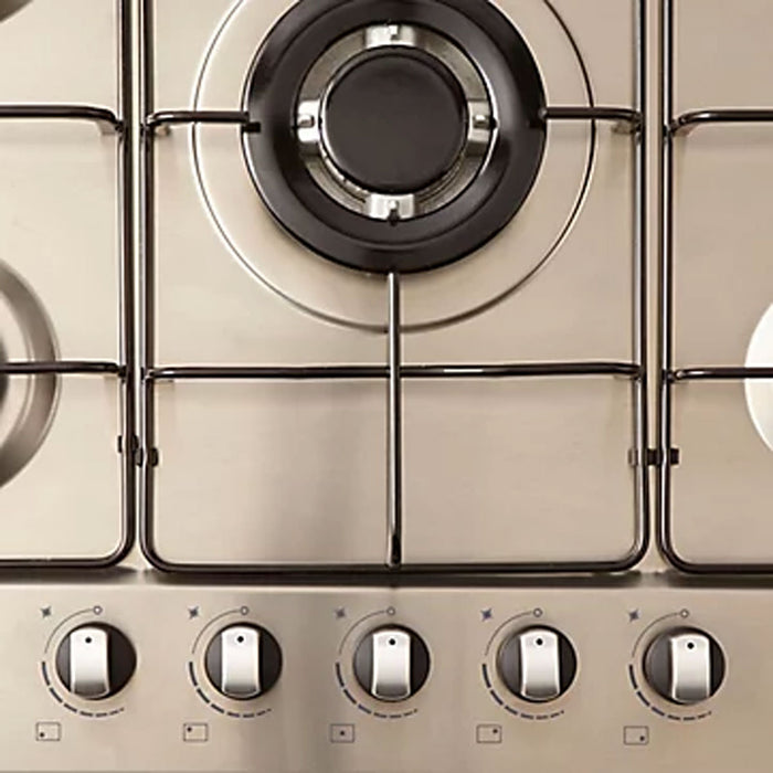 Gas Hob 5 Burner GASUIT5 Stainless Steel 75cm Built In Front Knob Control - Image 2