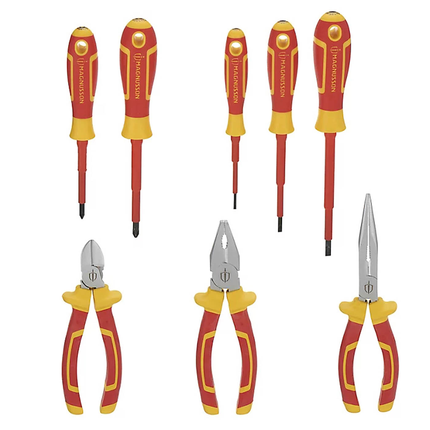 Magnusson Plier And Screwdrivers Set SCS13 Hand Tools Ergonomic Pack Of 8 - Image 1
