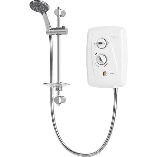 Triton Electric Shower 9.5kW T80Easi-Fit+ White 5 Spray Pattern Bathroom Modern - Image 1