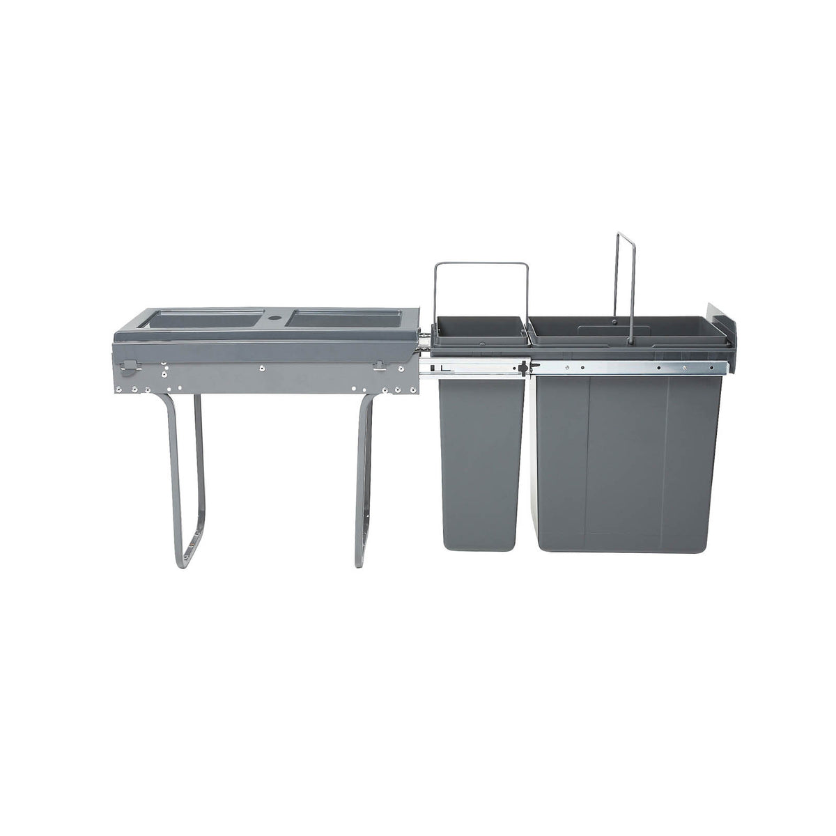 Kitchen Pull Out Bin 2 Integrated Containers Anthracite Rectangular 26L - Image 8