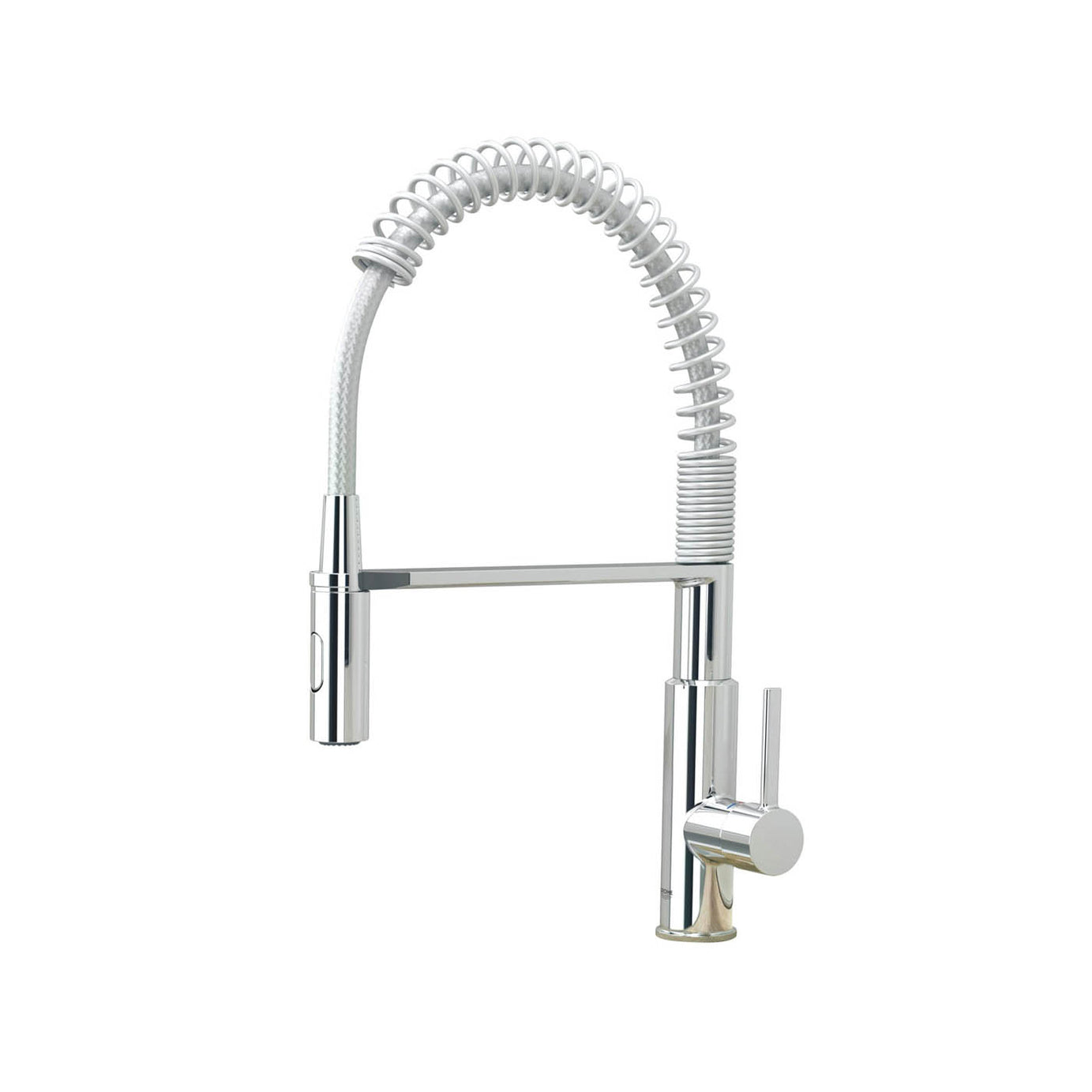 Kitchen Sink Tap Mixer Side Single Lever Spring Neck Chrome 360° Turnable Faucet - Image 1