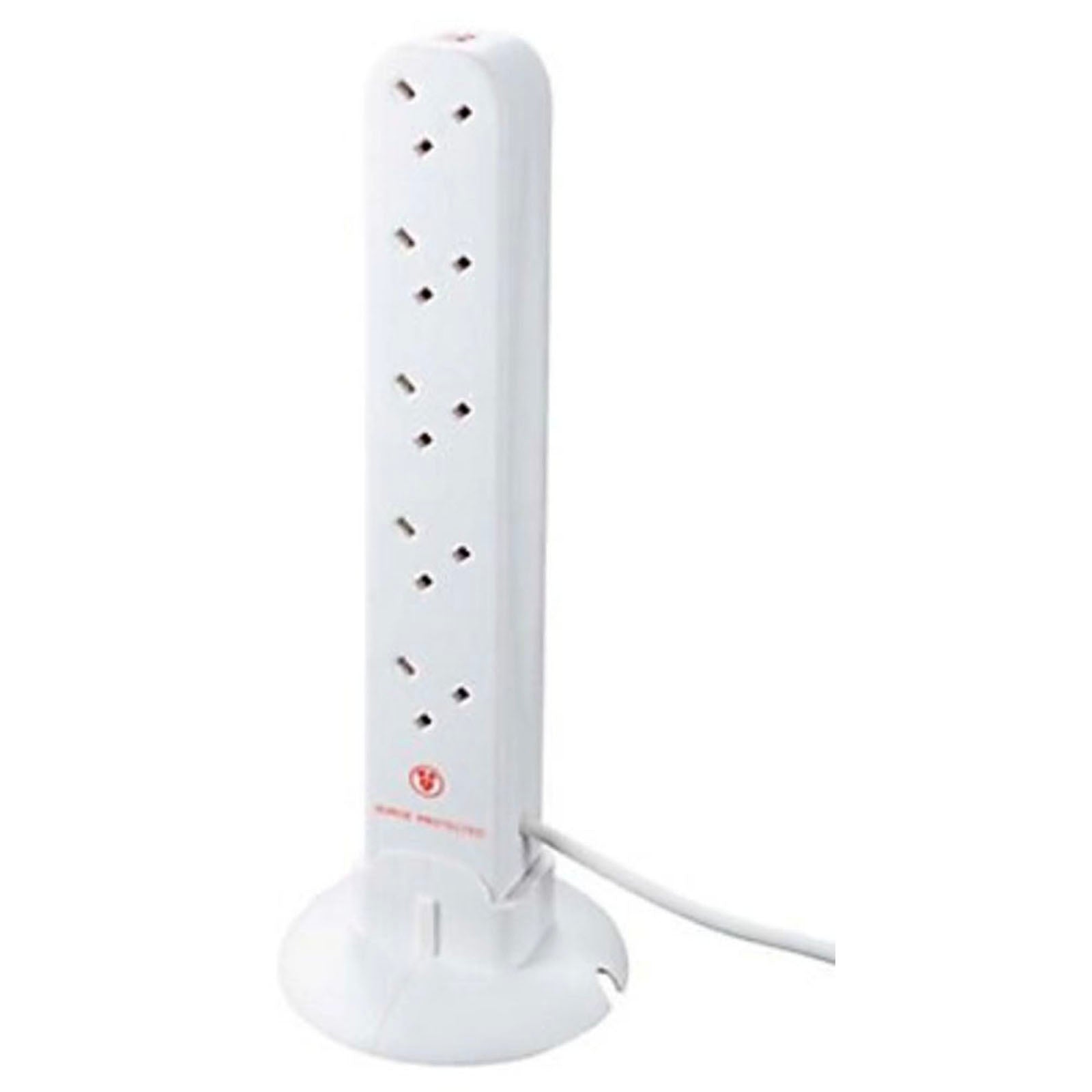Masterplug Extension Lead 10 Socket Unswitched White 13A 2 USB Outlets Type A 1m - Image 2