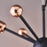 Pendant Ceiling Light 6 Lamp Steel Matt Black Copper Effect Dimmable (Dia)460 mm - Image 6