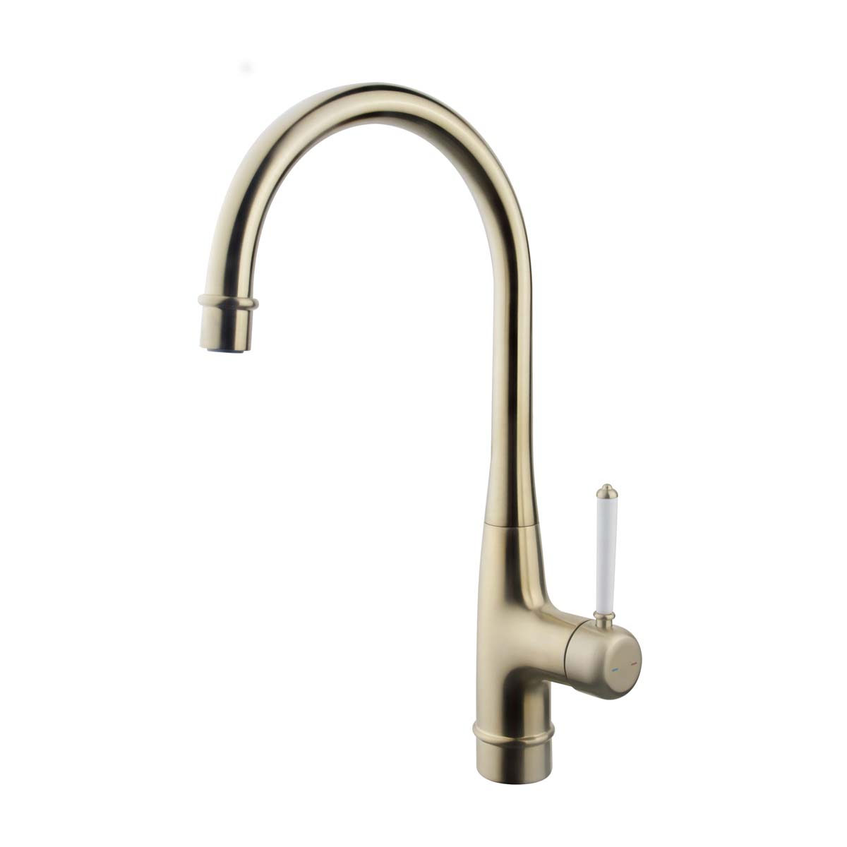 Kitchen Sink Tap Mixer Brass Single Side Lever Ceramic Cartridge Traditional - Image 1