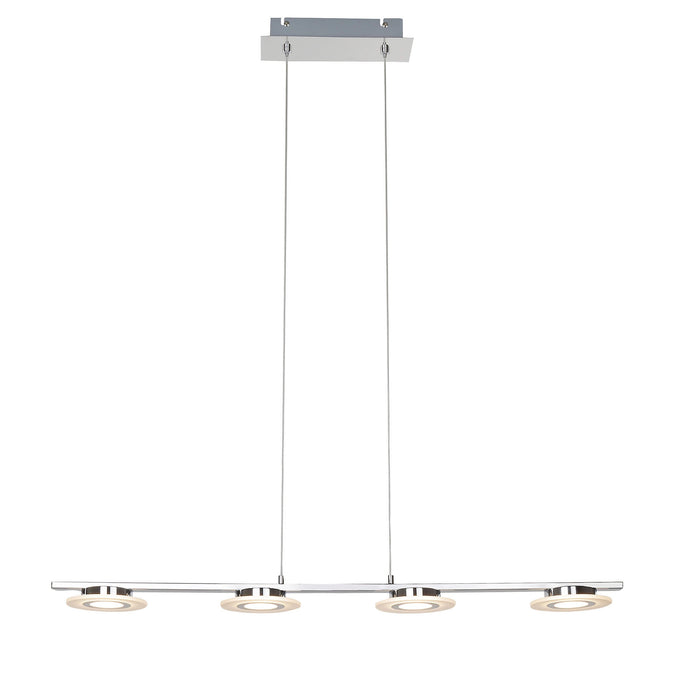 LED Ceiling Light 4 Way Pendant Multi Arm Hanging Bar Kitchen Warm White Chrome - Image 3