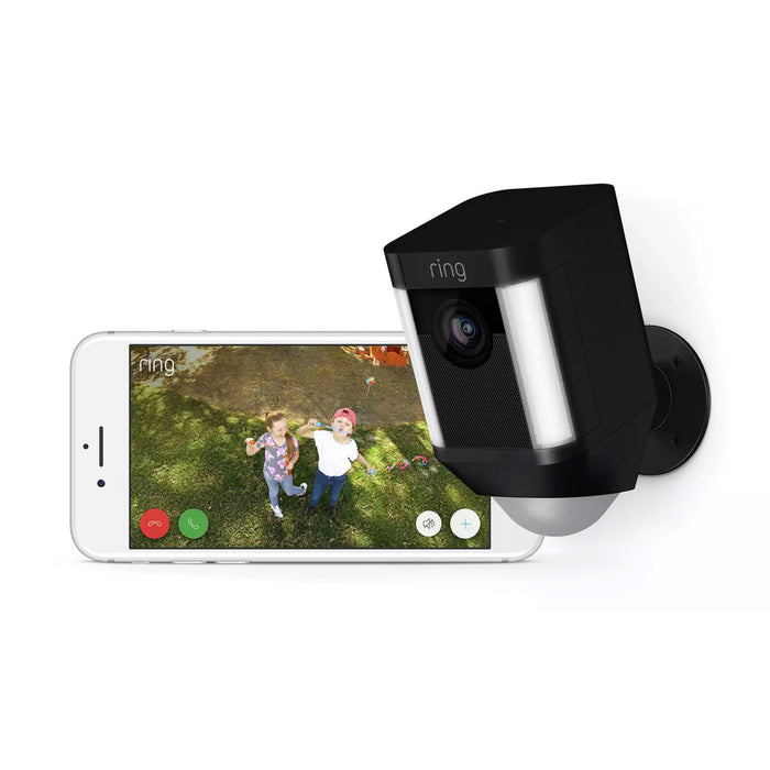 Ring Security Camera Wireless WiFi LED Spotlight Built-in Microphone App Control - Image 2