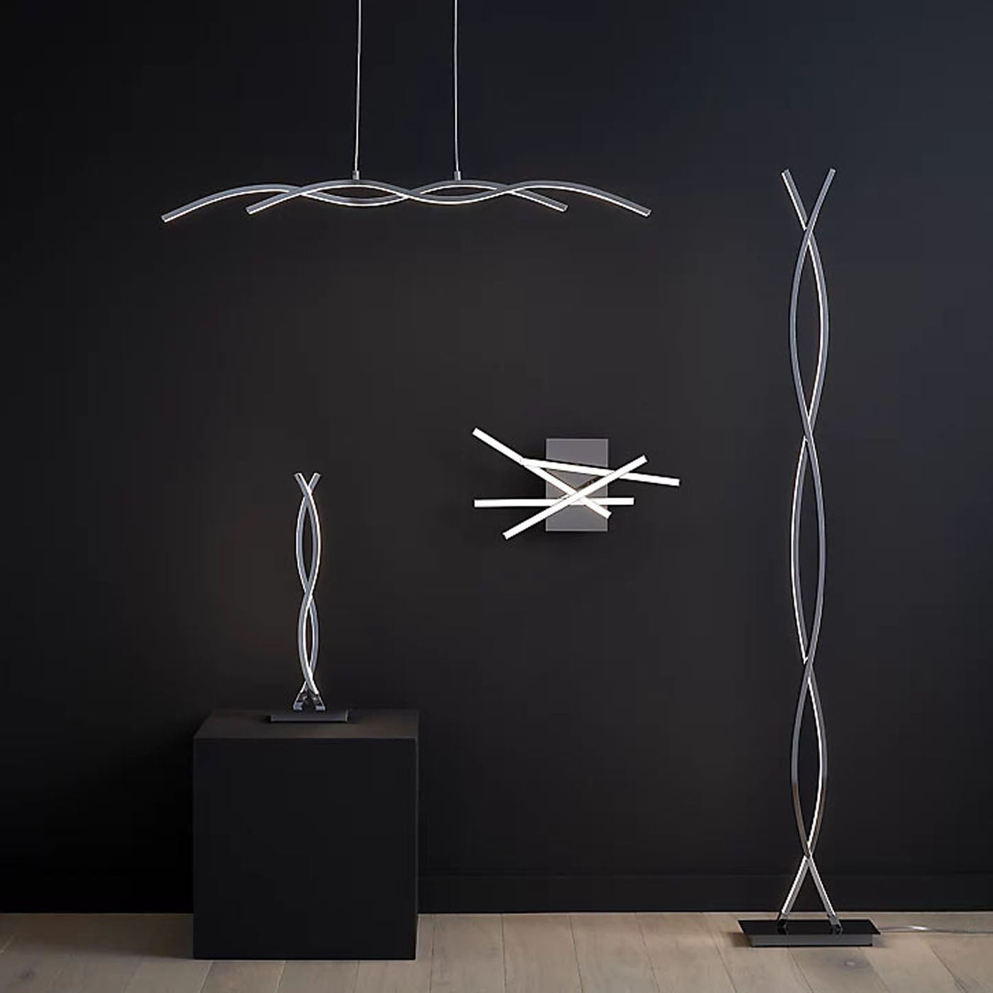 Ceiling Light 2 Lamp Pendant Chrome Effect Adjustable Height LED 1320Lm IP20 - Image 5