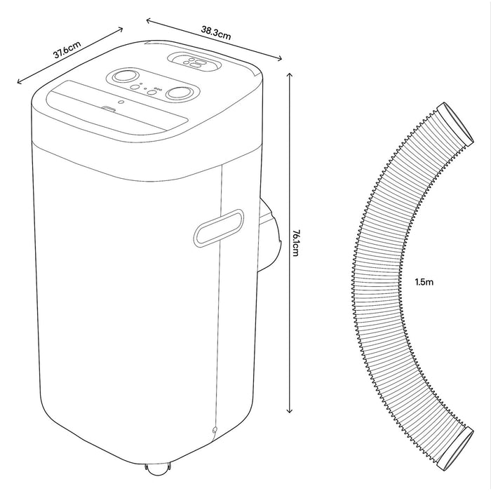 GoodHome Air Conditioner Dehumidifier Cooling Fan 3 in 1 Takoma 9000BTU Portable - Image 4