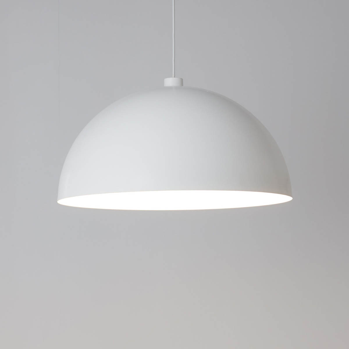 Pendant Light Shade Metal White Adjustable Industrial Contemporary (D)58cm - Image 1