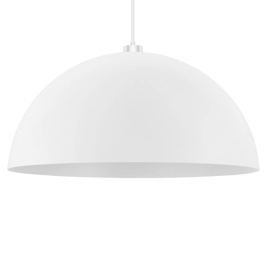 Pendant Light Shade Metal White Adjustable Industrial Contemporary (D)58cm - Image 3