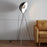 Floor Lamp Standing Retro Tripod Adjustable Round Head Black Chrome Effect 153cm - Image 6