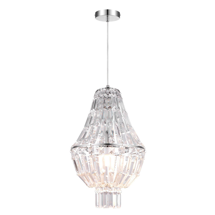 Pendant Ceiling Light Chandelier Chrome Crystal Beads Elegant Living Room 28W - Image 3