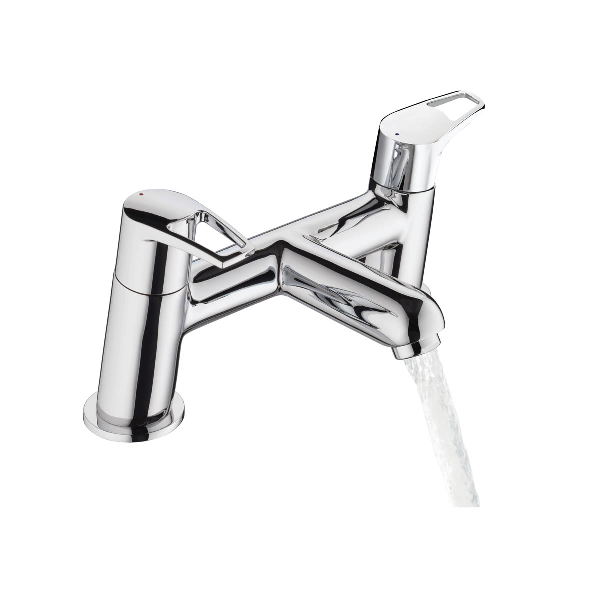 Bristan Bath Filler Tap Chrome Double Lever Brass Bathroom Contemporary - Image 4