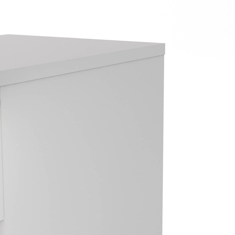 Chest Of Drawers Gloss White 5 Drawer Bedroom Furniture Storage Bedside - Image 7