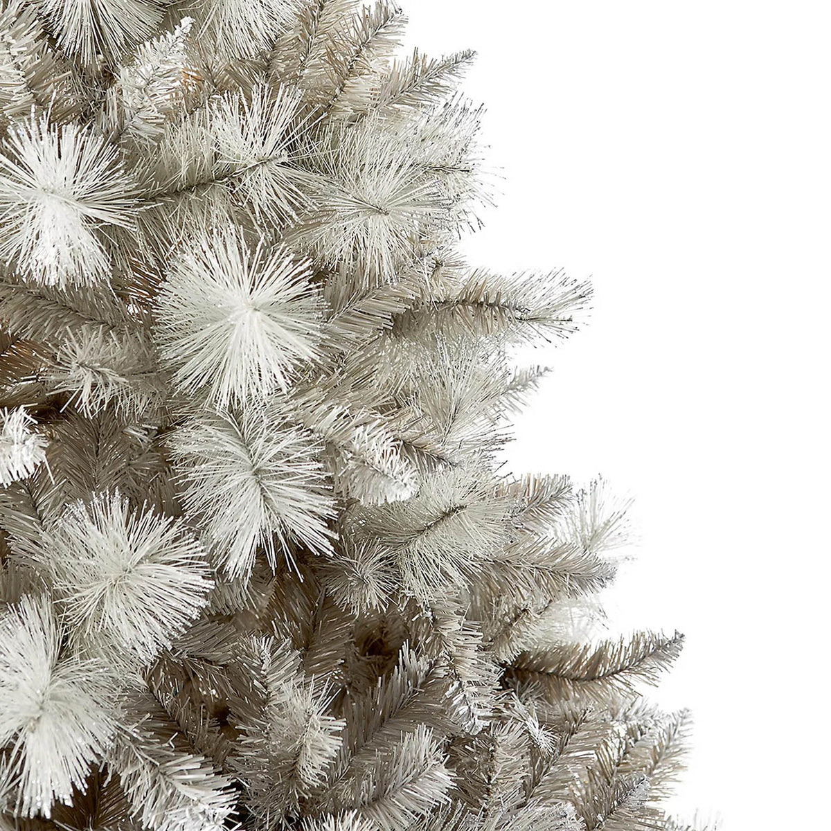 Premier Decorations Artificial Christmas Tree 6ft Grey Hinged Silver Tipped Fir - Image 3