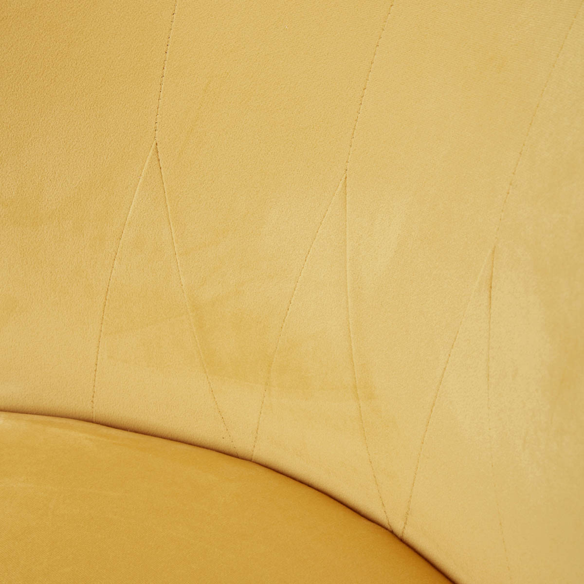 Occasional Chair Yellow Velvet Effect Modern (H)830mm (W)650mm (D)71.5mm - Image 9