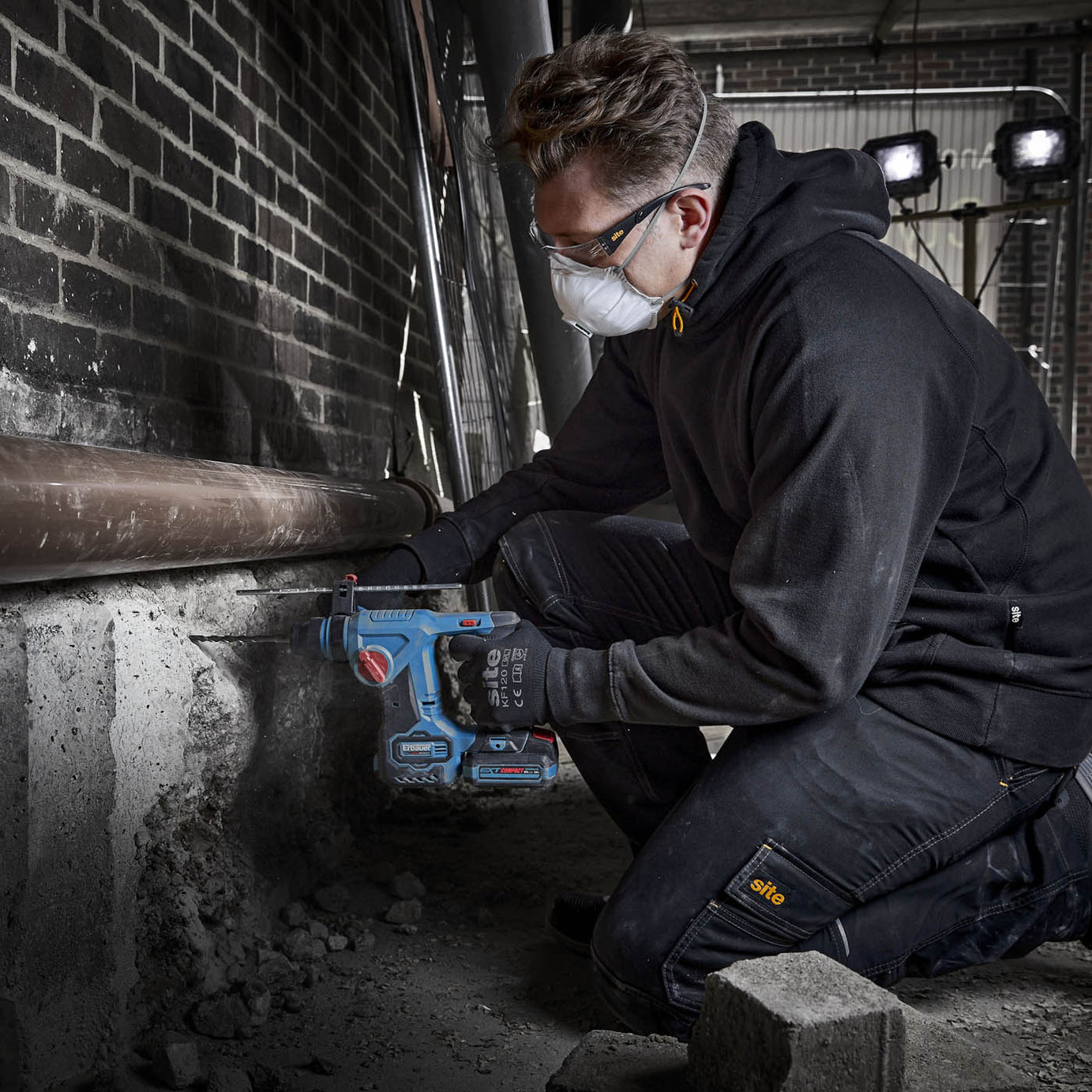 Erbauer Drill SDS+ Cordless ERH12-Li Brushless 12V EXT Compact Body Only - Image 2
