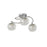 Ceiling Light 3 Way Transparent Beaded Glass Chrome Bedroom Living Room Modern - Image 1