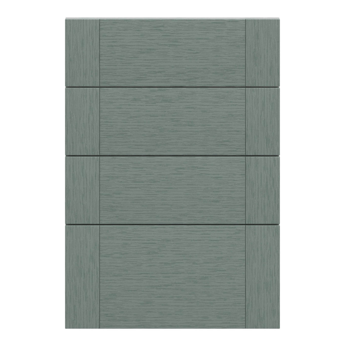 GoodHome Alpinia Painted Matt reed green wood effect 4 drawer front, Pack of 4 (H)715mm (W)497mm (T)18mm - Image 1
