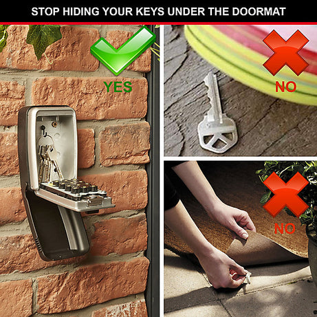 Master Lock Combination Key Safe 12 Digit Push Button Wall Mounted Keys Holder - Image 5