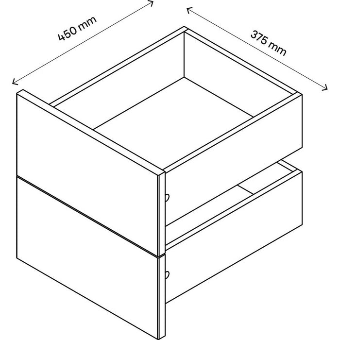 External Drawer Soft Close Matt Oak Effect Slab (H)184.5mm (W)372mm 2 Pack - Image 3