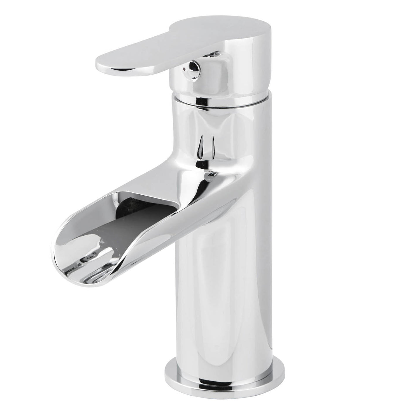 Basin Tap Mono Mixer Chrome Full Turn Brass Bathroom Sink Lever Faucet - Image 1