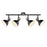 Spotlight Bar Ceiling Light 4 Way Matt Black Gold Effect Indoor E14 Dimmable 40W - Image 3