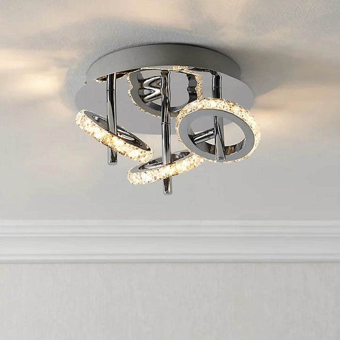 Ceiling Spot Light 3 Lamp Crystal Effect LED Integrated 1460lm IP20 5.1W 240V - Image 2