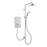 Mira Sprint dual Matt White Chrome effect Electric Shower, 10.8kW - Image 1